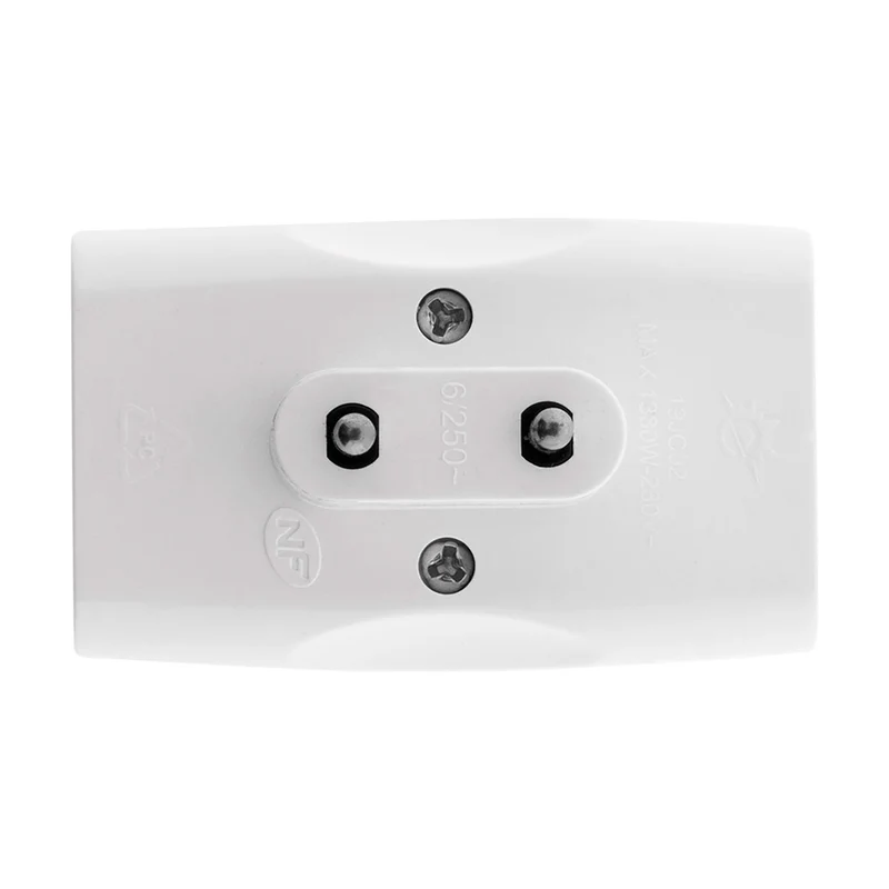 Multiprise triplite 2P 6A latérales - Blanc - Zenitech